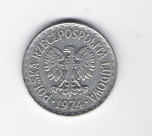  Polen 1 Zloty Al 1974  Schön Nr.42   