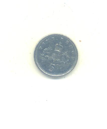  5 Pence Großbritannien 1990   