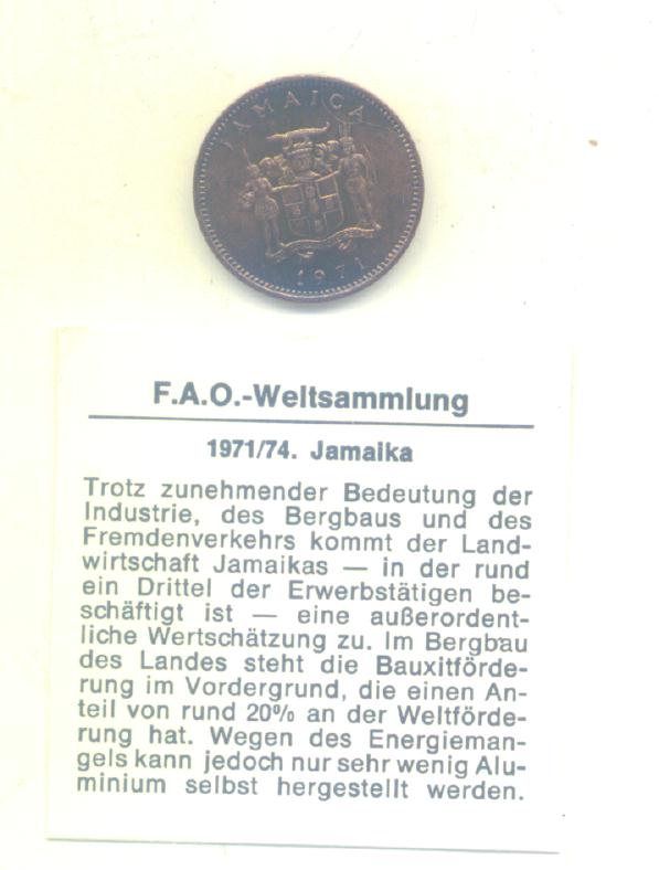  1 Cent Jamaika 1971 (FAO)   