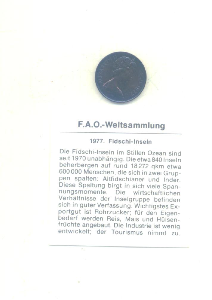  1 Cent Fidschi 1977(FAO)   