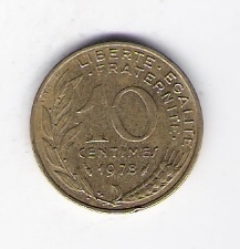  Frankreich 10 Centimes Al-N-Bro 1978 Schön Nr.229   