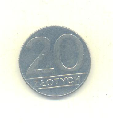  20 Zlotych Polen 1989   