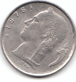  1 Franc Belgie 1978 (D145)b.   
