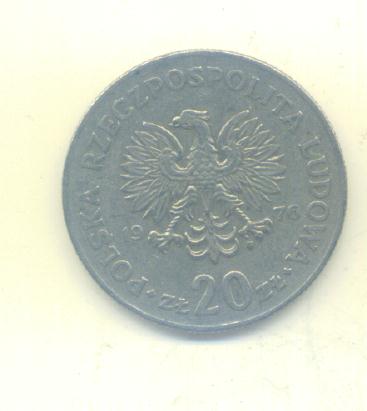  20 Zlotych Polen 1976   