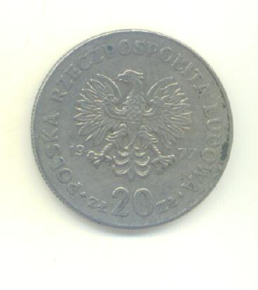  20 Zlotych Polen 1977   