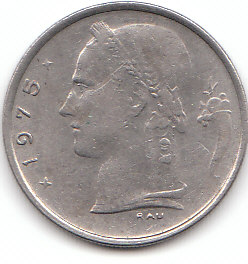  1 Franc Belgie 1975 (D144)b.   