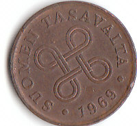  1 Penni Finnland 1969 (A797)b.   