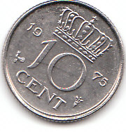  10 Cent Niederlande 1975 (D108)b.   