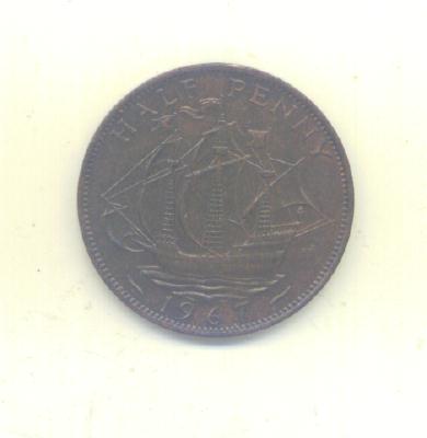 Halfpenny Großbritannien 1967
