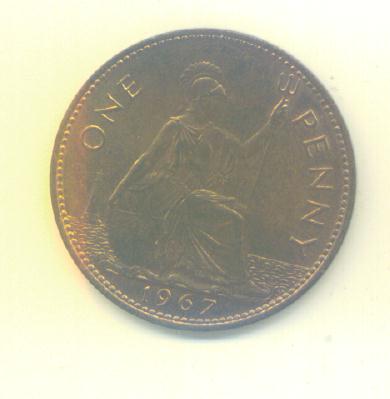  1 Penny Großbritannien 1967   