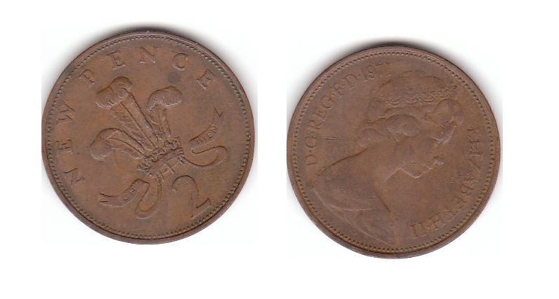 2 New Pence Großbritannien 1971 (A825)   