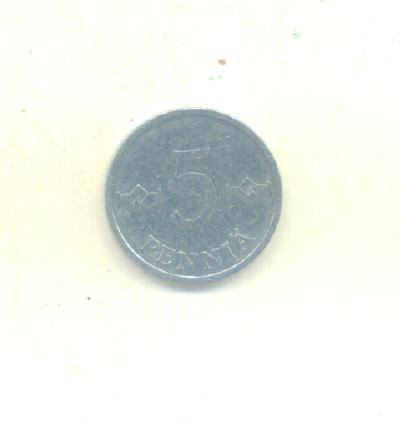 5 Penniä Finnland 1979