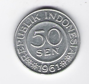  Indonesien 50 Sen Al 1961   Schön Nr.9 (DK 86 )   