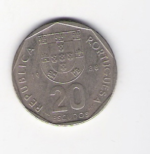  Portugal 20 Escudos K-N 1988 Schön Nr.94   