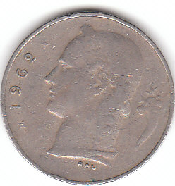  1 Francs Belgique 1962 (A 178 )   