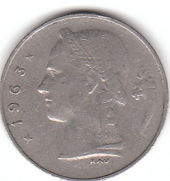  1 Francs Belgique 1963 (A 179 )   