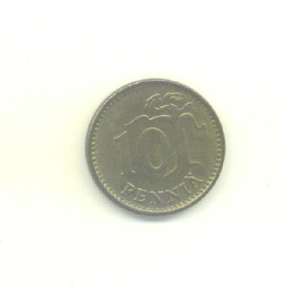  10 Penniä Finnland 1971   