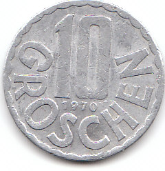  10 Groschen Östereich 1970 (D046)b.   