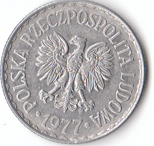  1 Zloty Polen 1977 (D164)b.   