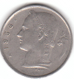  1 Francs Belgique 1966 (A 181 )   