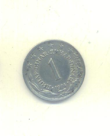  1 Dinar Jugoslawien 1974   