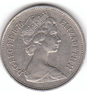  5 New Pence Großbritannien 1979 (A828)b.   