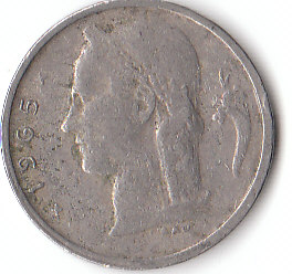  1 Franc Belgie 1965  ( A085 )b.   