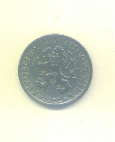  1 Krone Tschechoslowakei 1923   