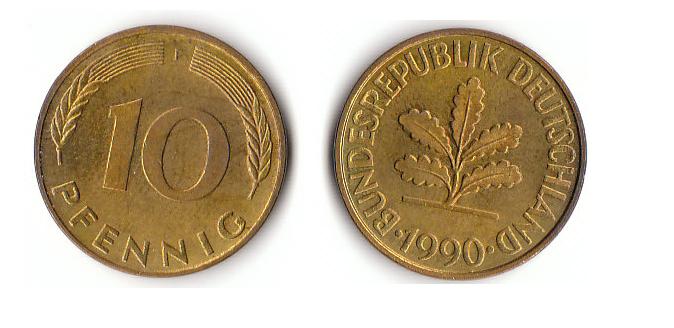  10 Pfennig 1990 F (A769)b.   