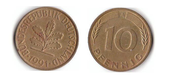  10 Pfennig 1991 A  (A774)b.   