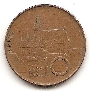  Tschechien 10 Kronen 1993 #266   
