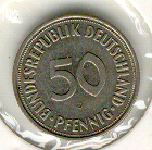  BRD , 50 Pfennig 1967 J , Erhaltung um vorzüglich , feines Stück   