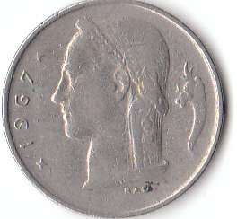  1 Franc Belgie 1967 ( A087 )   