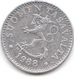  Finnland 10 Pennia 1988 (A129)   