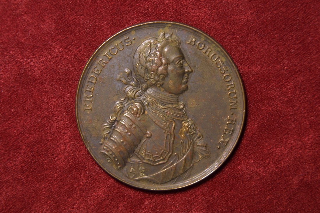  Brandenburg-Preußen Friedrich II. 1740-1786. Bronzemedaille 1757 Vorzüglich   
