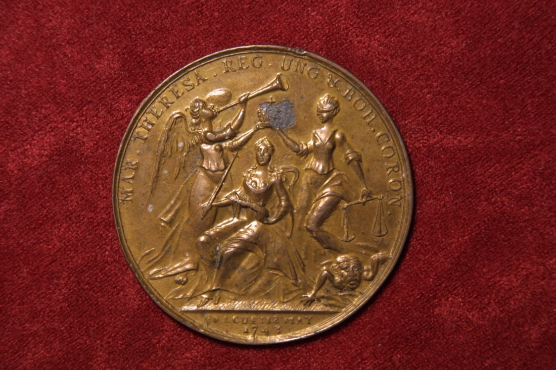  Bronzemedaille Maria Theresa Reg. UNG. CORON 12 MAY 1743   