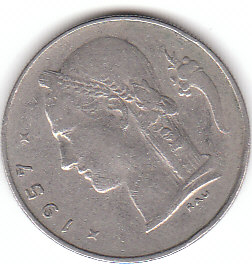  1 Franc Belgie 1957  ( A078 )   