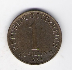  Österreich 1 Schilling Al-Bro 1986 Schön Nr.77   