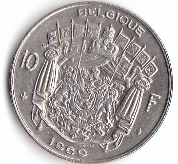  10 Francs Belgique 1969 ( A040 )   