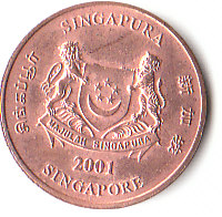  1 Cent Singapore 2001 (H864)   