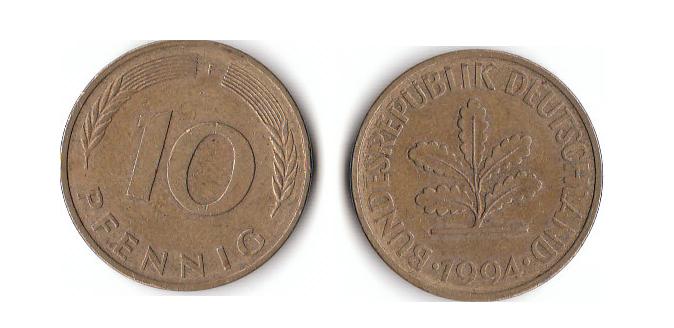  10 Pfennig 1994 F (A776)b.   