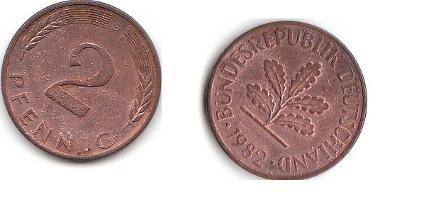  2 Pfennig 1982 G (A703)b.   