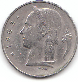  1 Franc Belgie 1963 (D141)b.   