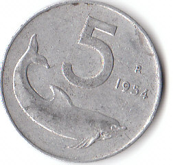  5 Lire Italien 1954 (A354)   