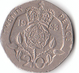  20 Pence Großbritannien 1983 (D076)b.   