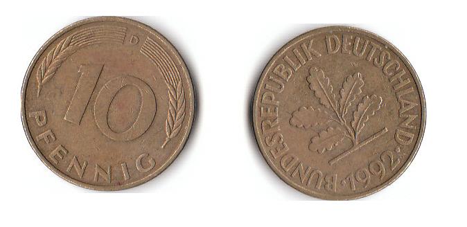  10 Pfennig 1992 D (A781)b.   