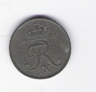  Dänemark 1 Öre Zink 1967 Schön Nr.55 (D1/341)   