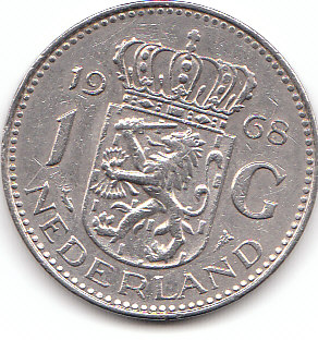  1 Gulden Niederlande 1968 (D122)b.   