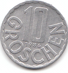  10 Groschen Österreich 1986( D027 )   