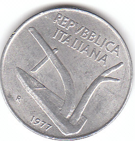  10 Lire Italien 1977  (A360)   